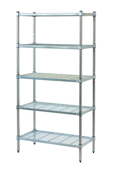 POST STYLE COLDROOM SHELVING WITH WIRE GRID